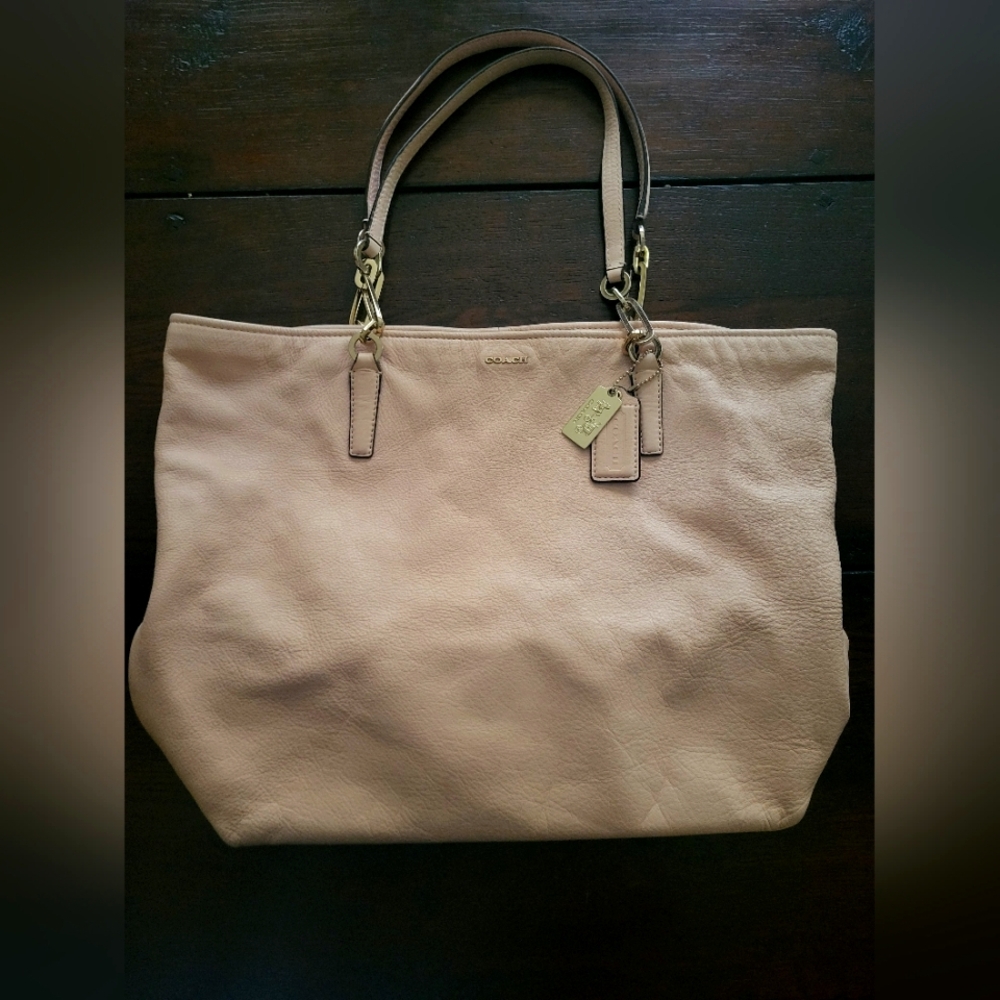 Coach Lite Pink Leather Tote Bag